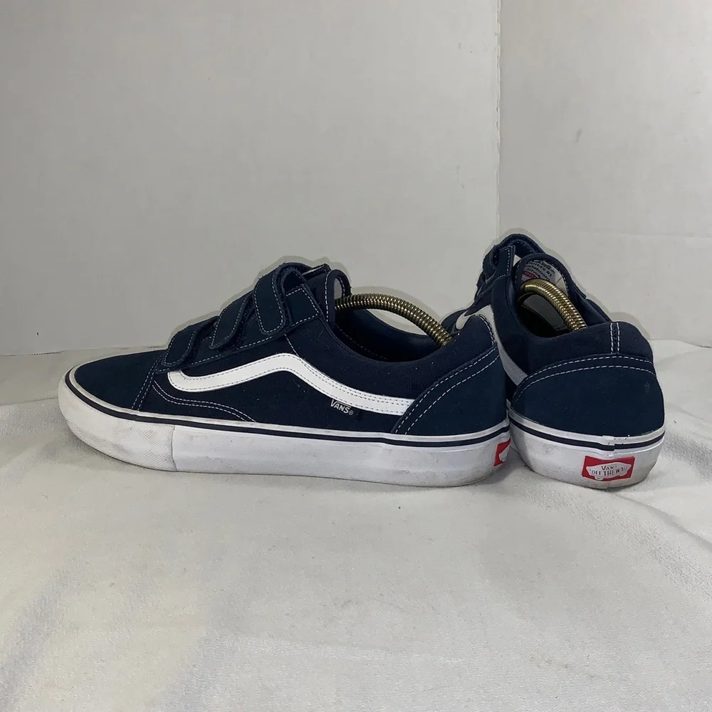 Vans Men’s Old Skool Velcro Navy/White Sneakers